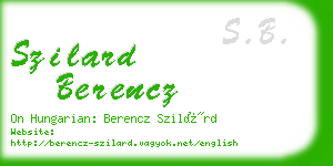 szilard berencz business card